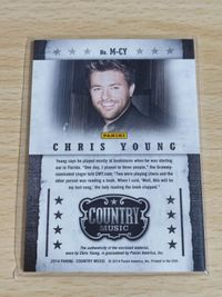 Chris Young 2014 Panini カントリーミュージックサイン入り クリス ヤング 直筆サイン 遺物 サムネイル 2