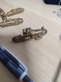 タイ 置物 トラ ミニチュア 金属製 お守り パワー まとめ 4個セット o5-1 1221 サムネイル 3