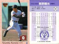 BBM 92 ベースボールカード まとめ 熊野輝光 水野雄仁 Y.ペレス 中尾孝義 石井丈裕 西岡良洋 槙原寛己 佐々木主浩 正田耕三 野球 1992 サムネイル 2