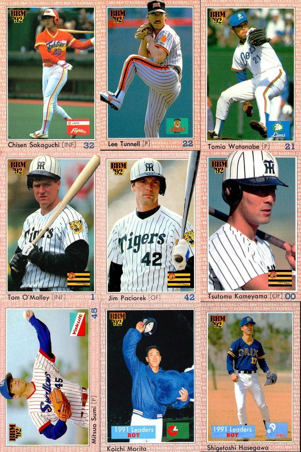 BBM 92 Baseball Card Lot 1992 Japanese Vintage