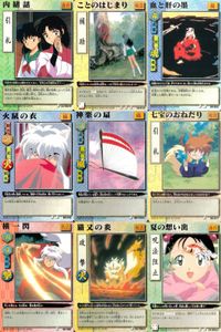 Inuyasha Card Lot Bandai TCG Miko Spell Battle Vintage