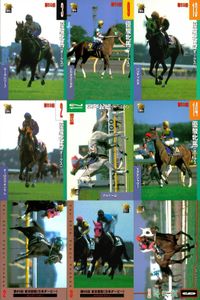 カード まとめ 競馬 サラブレッドカード 馬 オータムリーフ エガオヲミセテ パプティスタ オーロラマキシマム エアデジャヴー キングヘイロー タヤスアゲイン ウイニングブラック サムネイル 1