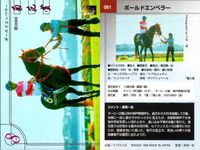 カード まとめ 競馬 サラブレッドカード 馬 サンフレイズ ミツルリュウホウ シンボリクラウン レオリュウホウ カネドカバナー ボールドエンペラー キングヘイロー メジロランバート エモシオン サムネイル 7