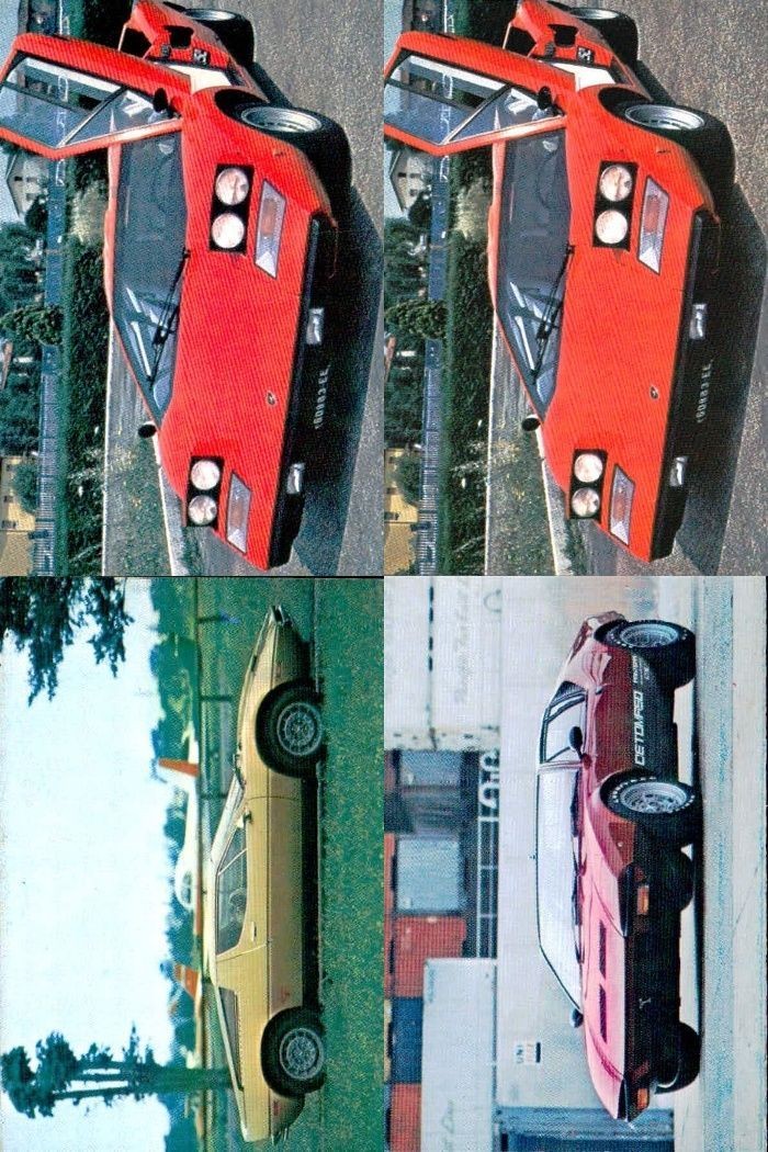 カード まとめ スーパーカー レトロ デ・トマソ・パンテーラGTS ランボルギーニ・カウンタックLP400 マセラティ・メラクSS ミニカード 当時品 スポーツカー
