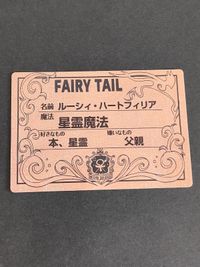 フェアリーテイル 魔導士カード 名刺 真島ヒロ ルーシィ ハートフィリア サムネイル 2