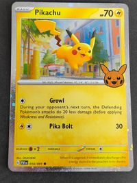 Pokemon Card Trick or Treat English Pikachu Reverse Holo