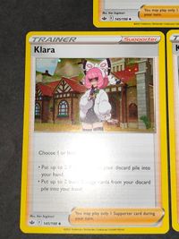 Pokemon Card Klara English Mirror Holo Rare 145/198 サムネイル 3
