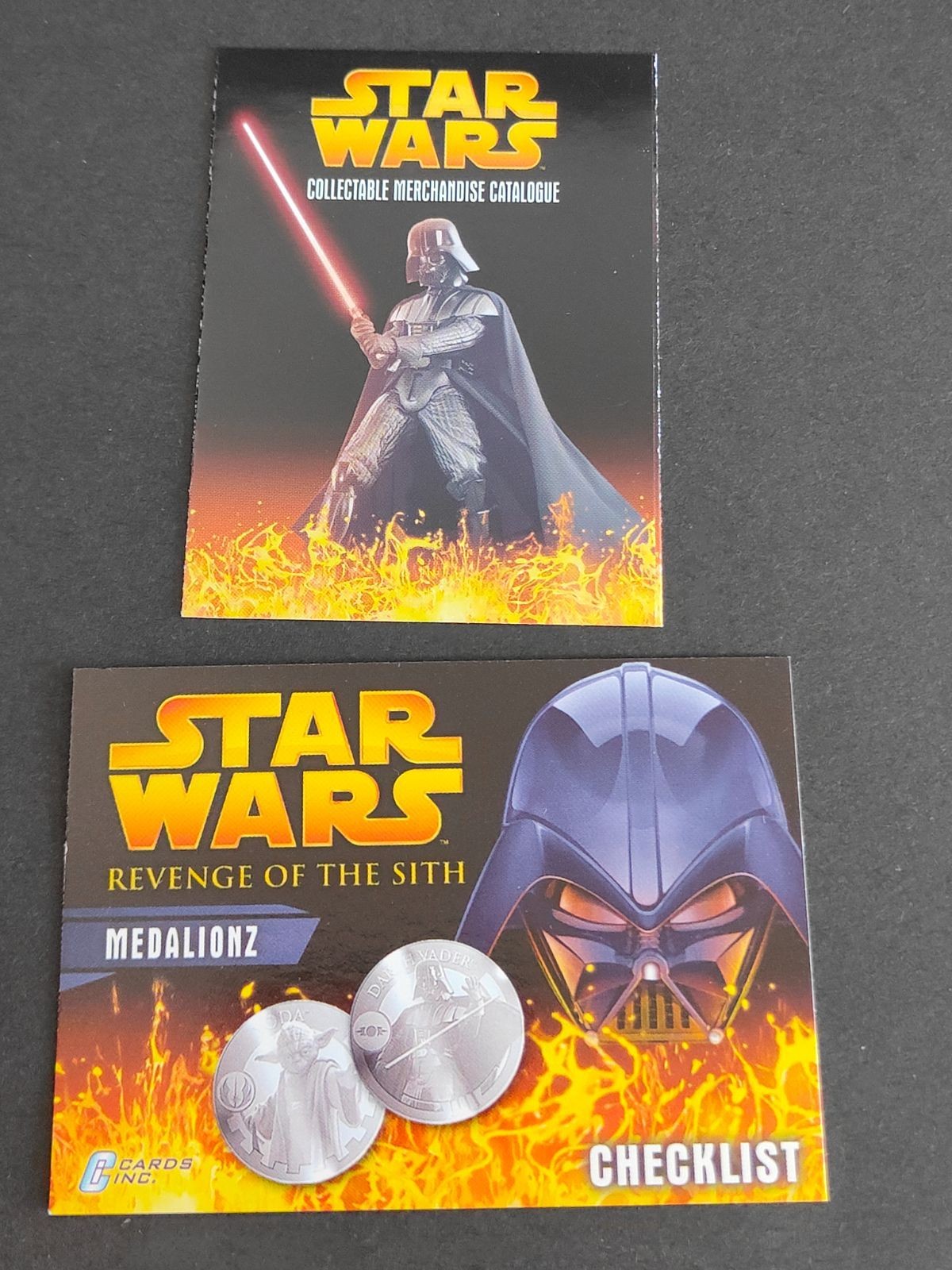 スターウォーズ STAR WARS ダース・ベイダー メダリオン チェックリスト シスの復讐 カード ガチャ?のミニ冊子