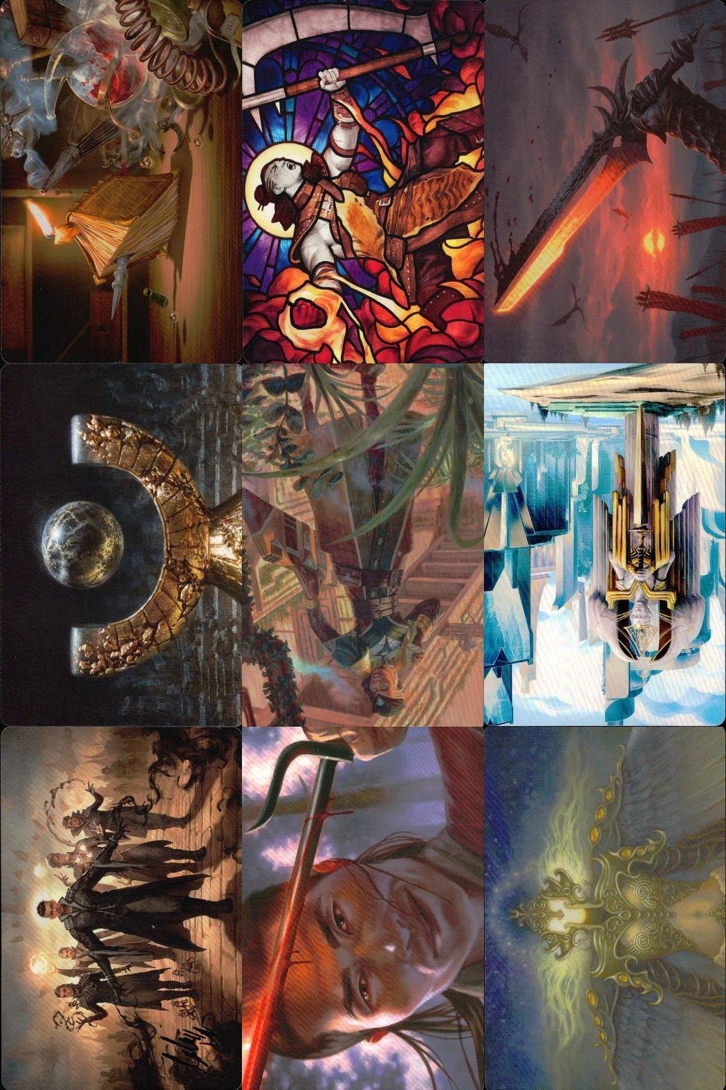 カード まとめ MTG アートカード 聖なる顔 梅澤の魔除け シルバーグイルの命 島 狩りに出るビビアン 筋腱と鋼鉄の剣 モックス・タンタライト ケルドの血統 ガルナ いざ動け
