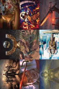カード まとめ MTG アートカード 聖なる顔 梅澤の魔除け シルバーグイルの命 島 狩りに出るビビアン 筋腱と鋼鉄の剣 モックス・タンタライト ケルドの血統 ガルナ いざ動け