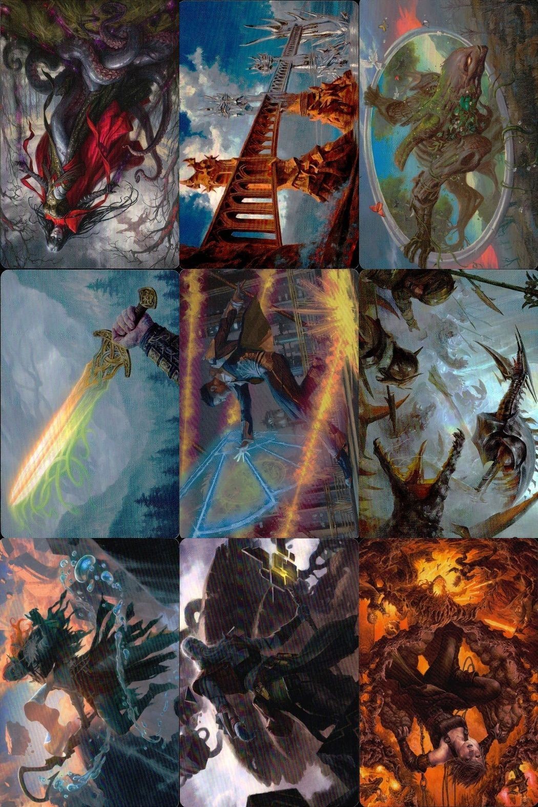 カード まとめ MTG アートカード 古代を継ぐ者 ナヒリ スカイクレイグの秘儀司祭 オラー 探検隊の占者 異層の工作員 家庭と故郷の剣 ガイアの意志 銀色険の橋 ジアドロン・ディハーダ