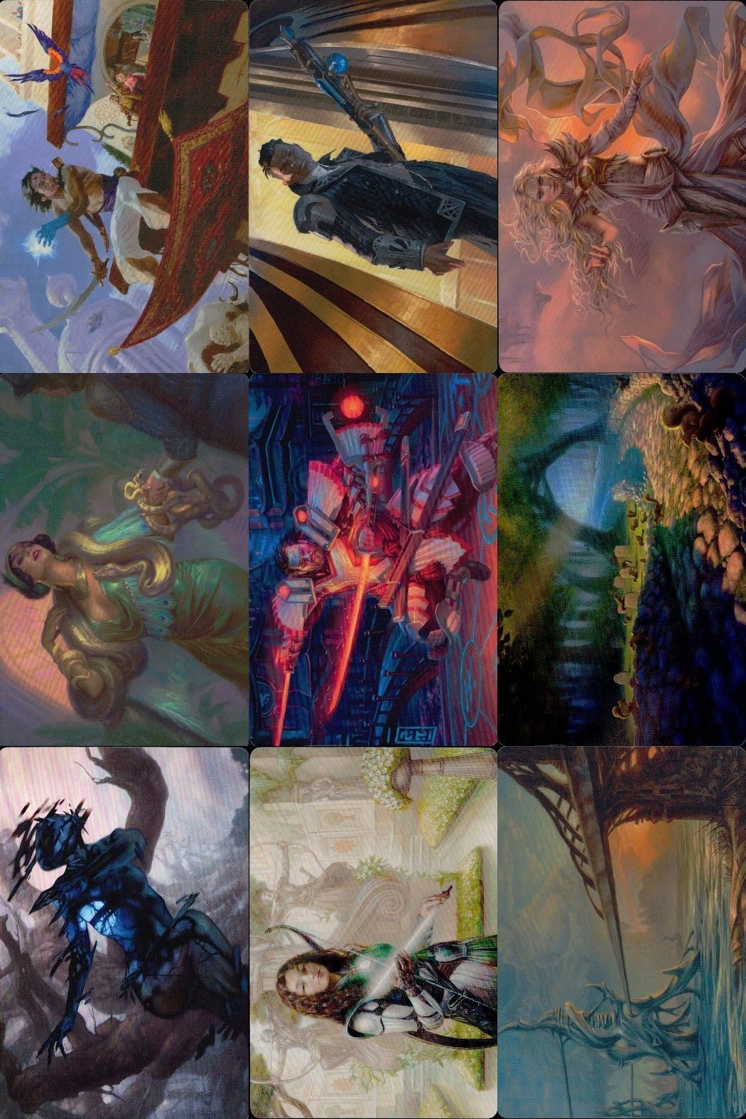 カード まとめ MTG アートカード 剥力湖の橋 弓持つ侍祭 恐慌 リスの聖域 二天一流 一心 毒の目利き 慈悲深きセフ 支援工作員 バザール0の交易魔道士