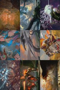 カード まとめ MTG アートカード 魂を導く者 叶えられた祈り 稲妻の骨精霊 サルファーの囮り 長槍スリヴァー 再建 認識否定 森 荘厳の小道