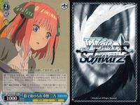 カード まとめ 五等分の花嫁 ヴァイスシュヴァルツブラウ ごとかの 楽しい時間 千束 素直な気持ちを大切に 逃走の果てに 中野 四葉 敵情視察？ 三玖 陰で助けられ 二乃 私たちの覚悟 五月 すっかり大女優様 一花 親密さの張り合い サムネイル 6