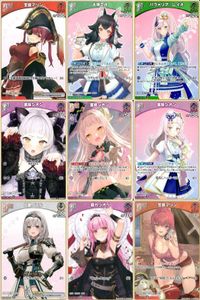 ホロライブ カード まとめ 宝鐘マリン 大神ミオ パヴォリア・レイネ 紫咲シオン 白銀ノエル 森カリオペ サムネイル 1