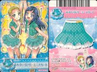 プリキュアデータカードダス まとめ みずいろドリーミースカート オレンジリボンハーフパンツ ギンガムチェックのカンカンぼう おでかけパンツ レモンツリーリボンパンプス マーチングドレス おでかけギンガムチェックトップス プリキュアオールスターズ サムネイル 5