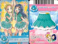 プリキュアデータカードダス まとめ みずいろドリーミースカート オレンジリボンハーフパンツ ギンガムチェックのカンカンぼう おでかけパンツ レモンツリーリボンパンプス マーチングドレス おでかけギンガムチェックトップス プリキュアオールスターズ サムネイル 2