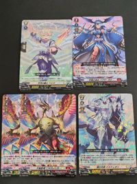 カードファイト ヴァンガード カード まとめ 封焔の巫女 バヴサーガラ D-SD06/001 天岩の騎士 ベイス D-SS03/030 天輪聖竜 ニルヴァーナ D-BT01/005 頂の天帝 バスティオン