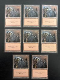 日黒 日本語 黒枠 基本土地 山/Mountain 8枚 型番統ー 日本語 JP まとめ MTG 基本土地 人気絵柄 旧枠