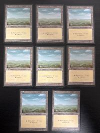 MTG Magic Gathering Plains Basic Land 8 Cards Japanese