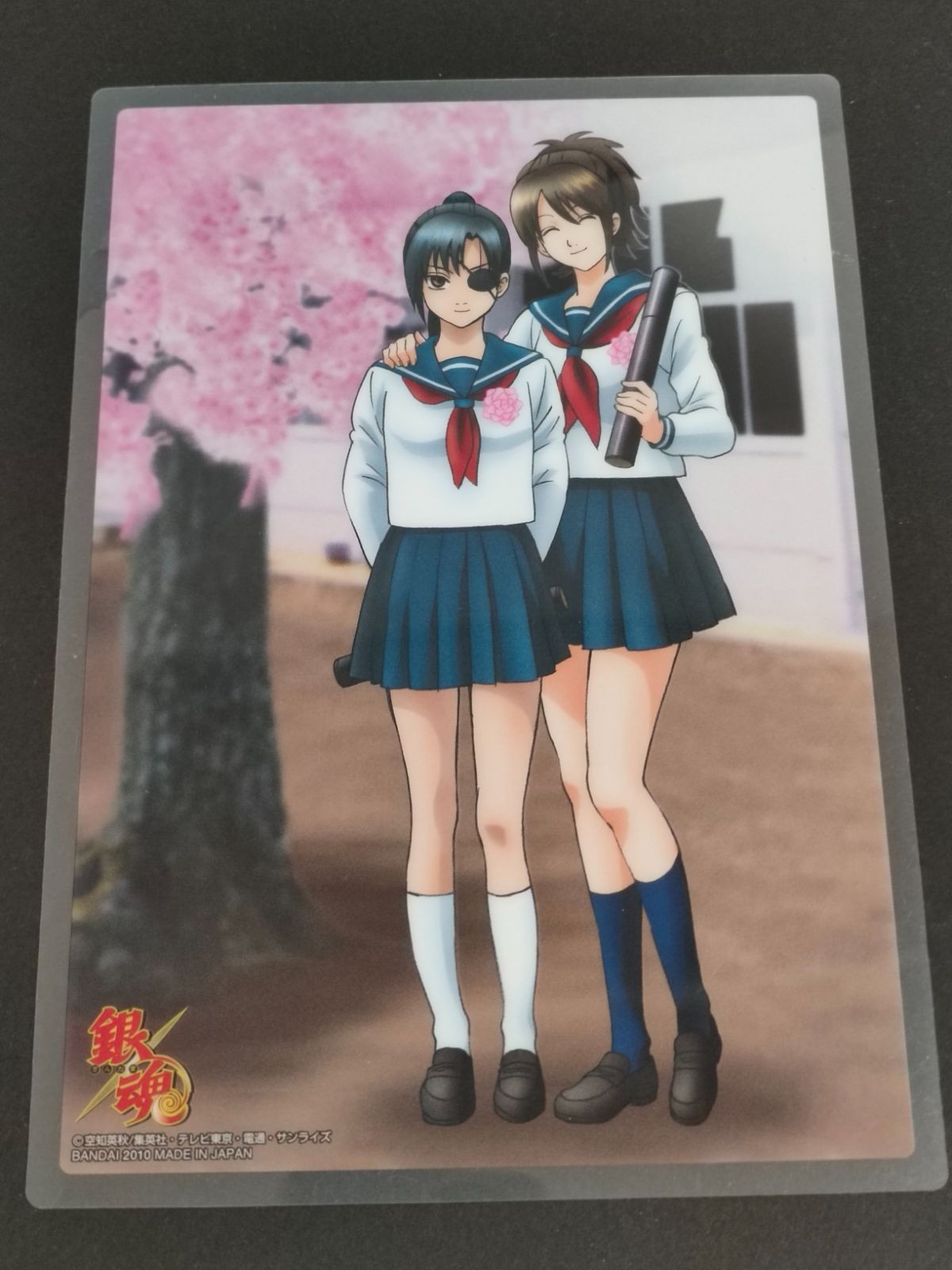 柳生九兵衛 志村妙 / セーラー服 銀魂 クリアプレート カード B.I.G ジャンボカードダス EX クリアコレクション