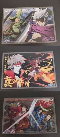 武-5 戦国BASARA カード 真田幸村 箔押し 武将プレート 伊達政宗 片倉小十郎 長宗我部元親