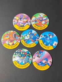 DISKJACK ディスクジャック Disk Jack ボンバーチップ 紙メンコ ロックマンX スパーク・マンドリラー ライドチェイサー ヴァヴァ フレイム・スタッガー