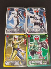 仮面ライダーW ダブル ダブルハードカード ホロ有 ルナメタル サイクロンメタル ファングジョーカー