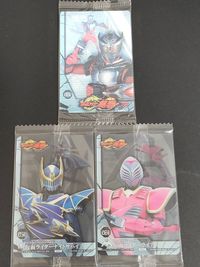 バンダイ 2006 ウエハース 未開封 カード 仮面ライダー龍騎 002 3D 058 061 ナイトサバイブ ライア サムネイル 1