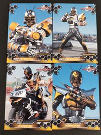 仮面ライダーカブト カード エンスカイ 007 008 011 012 ザビー ゼクターニードル マシンゼクトロン サムネイル 1