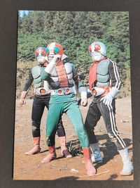 3人ライダー V3 1号 2号 -004 仮面ライダーチップス カルビー ファイナル FINAL＋ プラス チップスRプレビューカード カード Magazine Z サムネイル 1