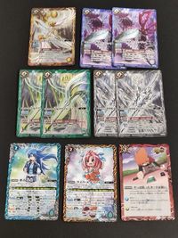バトルスピリッツ バトスピ カード まとめ 天聖弓セイクリッド・ボウ 人魔殊デス・シザー 天風斧ゲイル・アックス 氷騎槍クリスタル・ランス 群青早雲 ライラ・エイプリル やっぱ拾ったカードは弱い サムネイル 1
