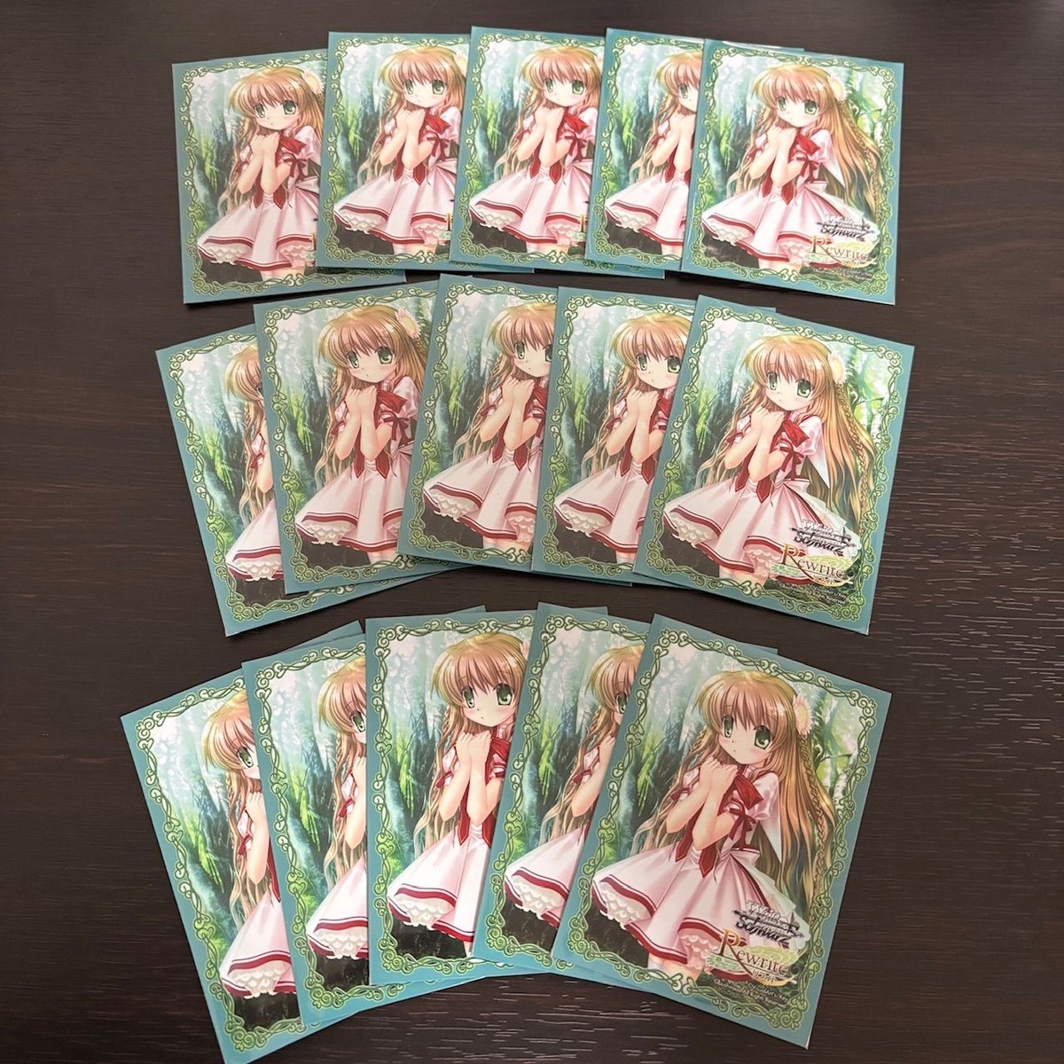 中古 15枚 Rewrite リライト 神戸 小鳥 スリーブ ヴァイスシュヴァルツ 金銀キャンペーン プロモ