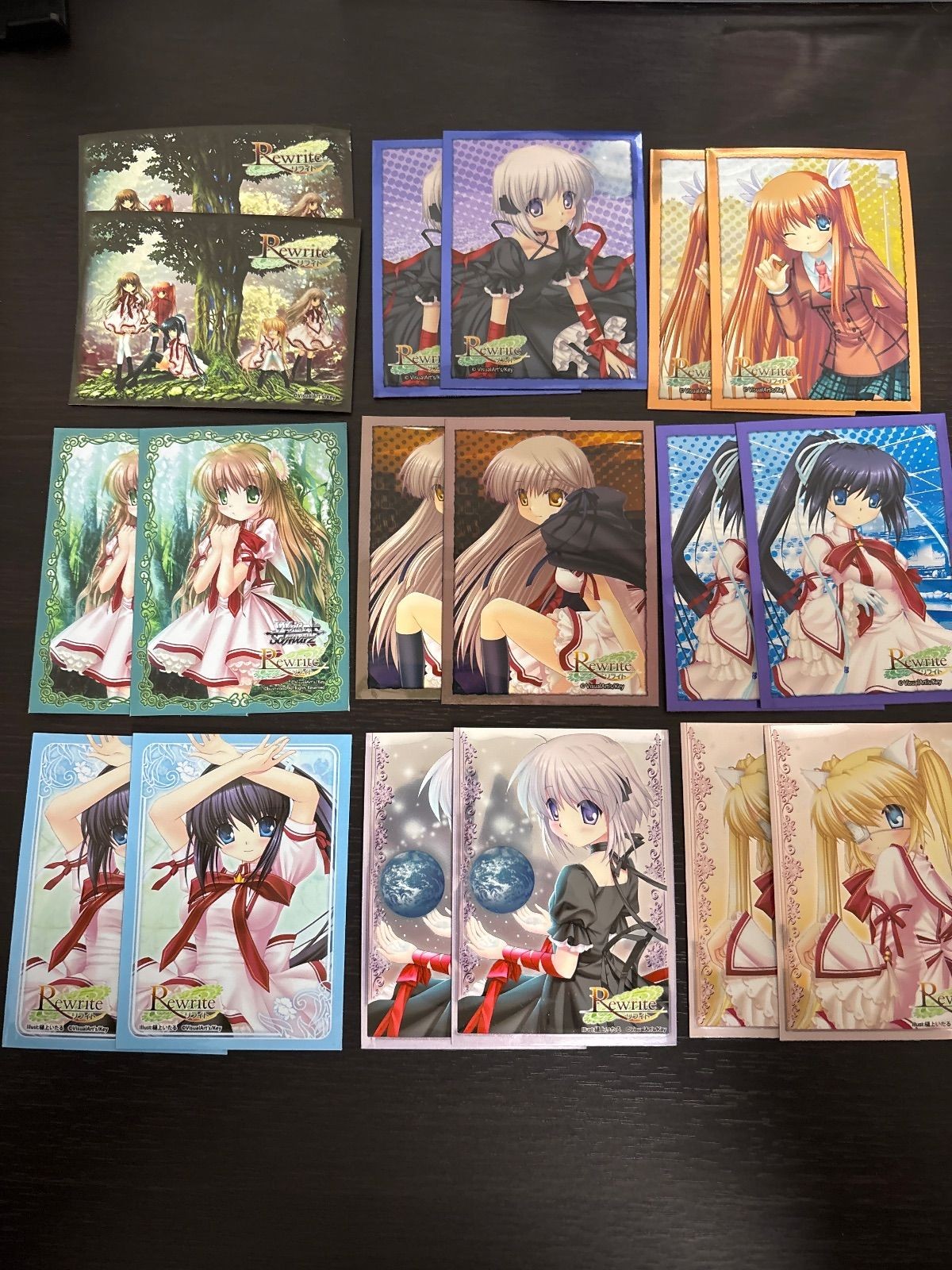 スリーブ Rewrite リライト 9種 18枚 まとめ key 小鳥 全員集合 篝 鳳 ちはや ルチア