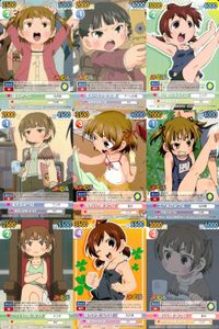VS みつどもえ カード まとめ売り 9枚 丸井家 三姉妹 水着 スク水 ふたば まとめ カード サムネイル 1