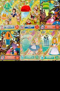 DCD ディズニー マジックキャッスル 白雪姫 アリス グーフィー 6枚まとめ売り bp212 so3 サムネイル 1