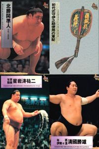BBM 97 大相撲カード 北勝鬨 行司軍配 清國 他 4枚セット まとめ売り まとめ カード