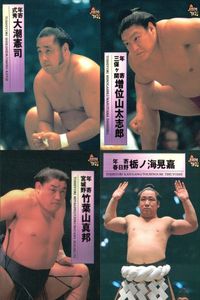 BBM97 大相撲カード 親方衆 大潮 増位山 栃ノ海 他 4枚セット まとめ まとめ カード サムネイル 1