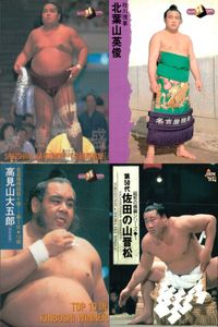 BBM97 Sumo Wrestling Card 4pc Set Futabayama