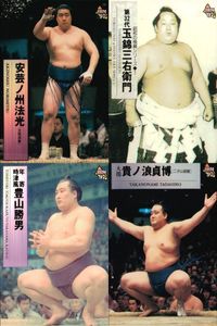 BBM Sumo Card Lot 4 Cards Yokozuna Wrestling
