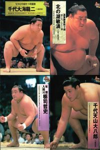 BBM '97 大相撲カード 千代大海 北の湖 栃司 千代天山 4枚セット まとめ まとめ カード