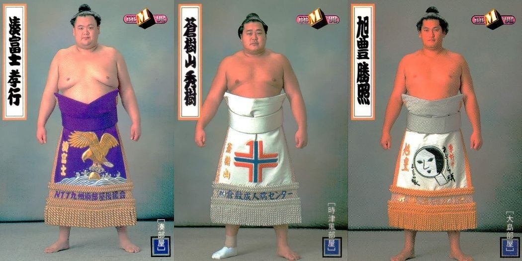 BBM98 Sumo Trading Card Lot 3 Cards 1998 Japanese