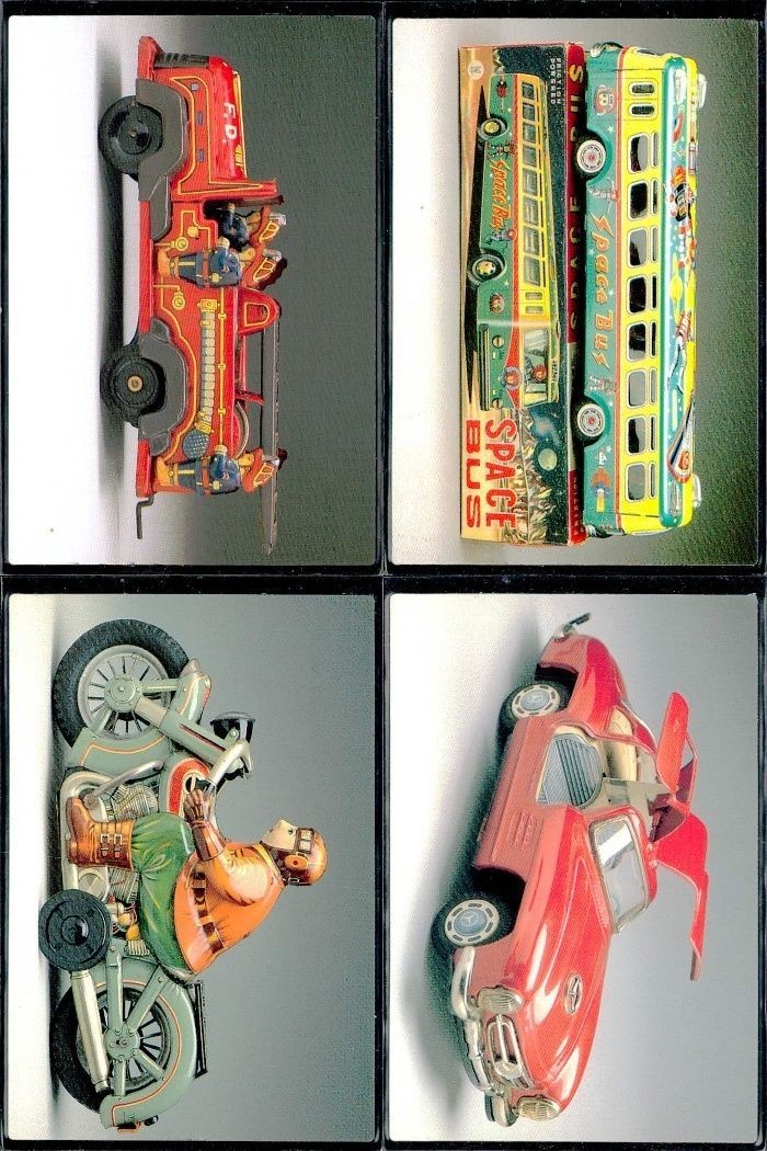 TIN TOYS 1996 カード 4枚セット 消防車 ハーレーダビッドソン まとめ カード