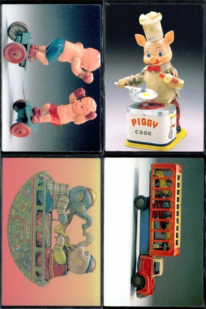TIN TOYS 1996 カード 4枚セット ボクサー ブタのコックさん まとめ まとめ カード