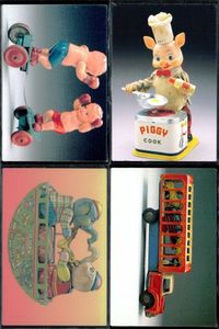 TIN TOYS 1996 カード 4枚セット ボクサー ブタのコックさん まとめ まとめ カード サムネイル 1