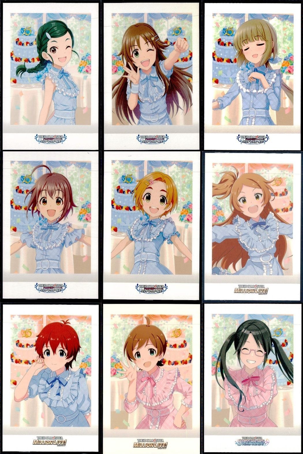 アイマス 15th ぱしゃこれ デレマス ミリマス シャニマス 9枚セット カード まとめ