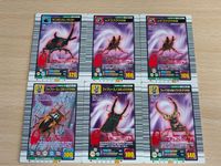 【ムシキング】アダーコレクション6枚まとめ売り 2005ファースト＋ サンボンヅノカブト／フェイスタメルシワバネクワガタ／ムナコブクワガタ／ファブリースノコギリクワガタ 当時物 SEGA アーケードゲーム サムネイル 1