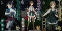 艦これ アーケード クリアカード 比叡改二 沖波 荒潮改二 3枚セット SEGA セガ DMM KADOKAWA 角川 カード サムネイル 1