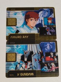 機動戦士ガンダム 逆襲のシャア ビジュアルカード 2枚セット アムロ・レイ & νガンダム RX-93 コレクション 森永 ウエハース ウエファーチョコ サムネイル 1