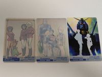 機動戦士ガンダム 森永チョコスナック ウエハースカード 3枚セット ザビ家肖像画 デギン ギレン ドズル キシリア ガルマ アムロ・レイ セイラ・マス ガンダム イラスト コレクション レトロ 希少 当時物 ジオン公国 地球連邦軍 サムネイル 2
